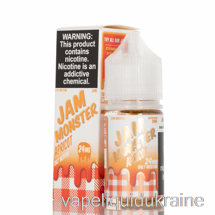 Vape Ukraine Apricot - Jam Monster Salts - 30mL 24mg